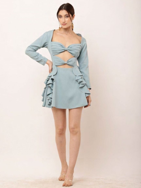 banana crepe midi dress