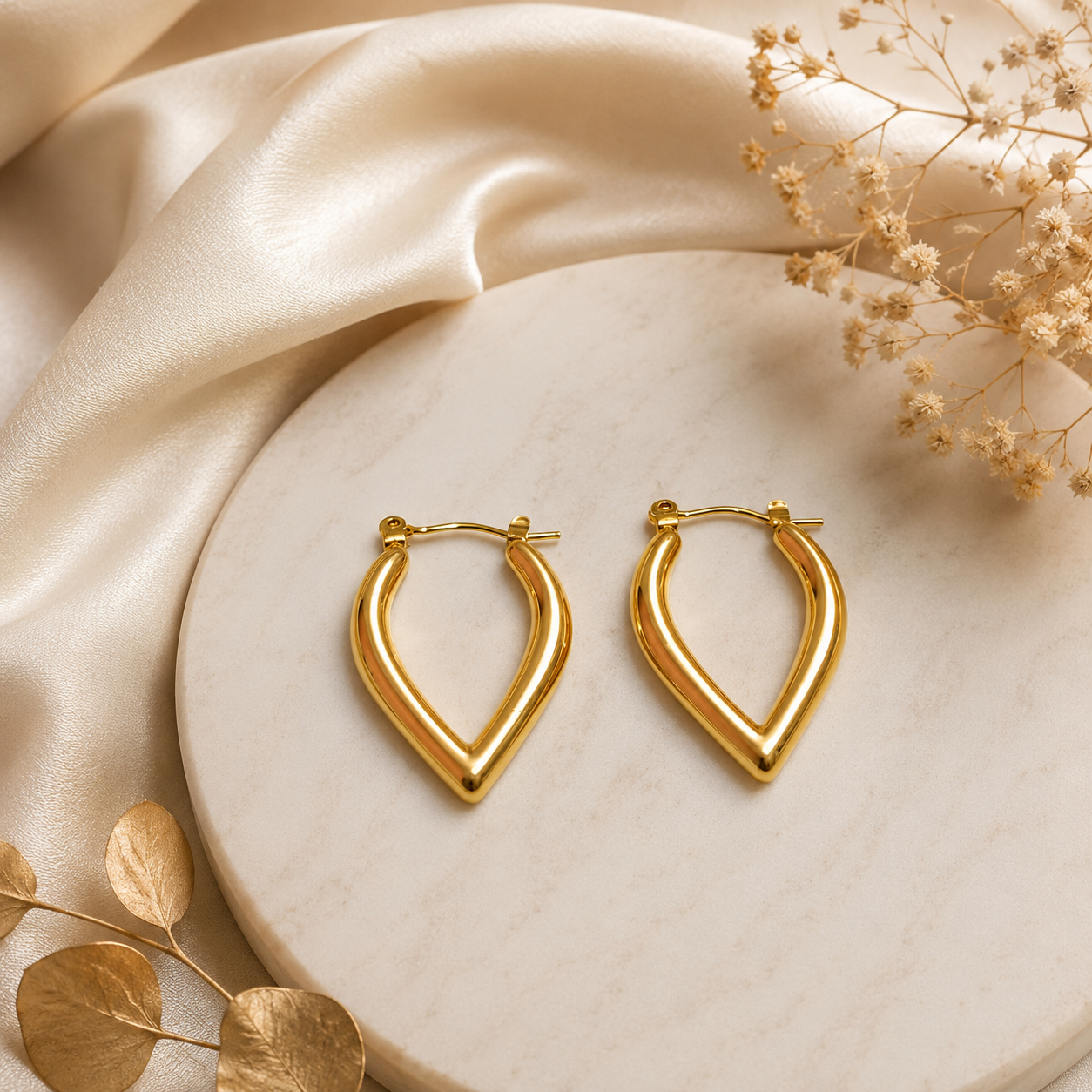 Modernist V-Hoop Earrings